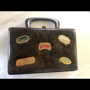 Prestige Brown Leather Destination Box Purse